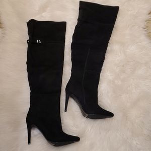 Chinese Laundry Size 10 Black over the knee boots